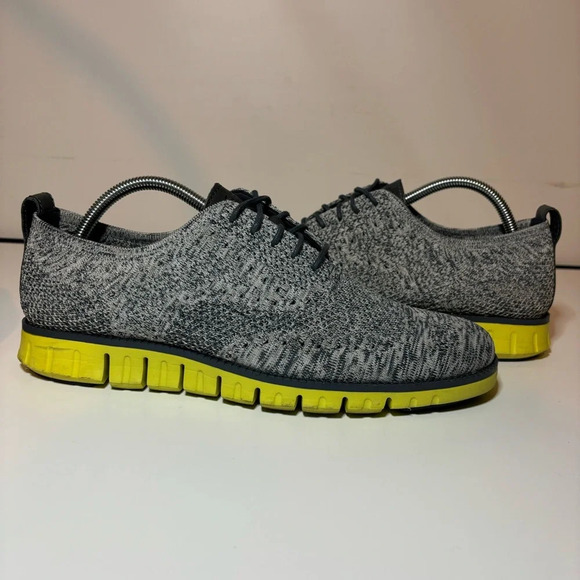 Cole Haan Zerogrand Stitchlite Wingtip Grey Knit/Green C30411 Men’s Size 9.5 M - Picture 4 of 9